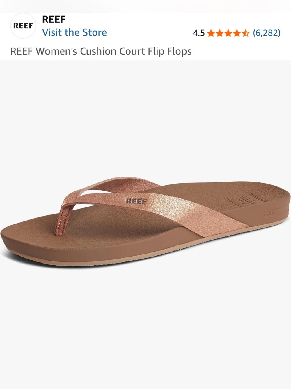 Reef Women’s Cushion Court Flip Flop - Picture 5 of 7